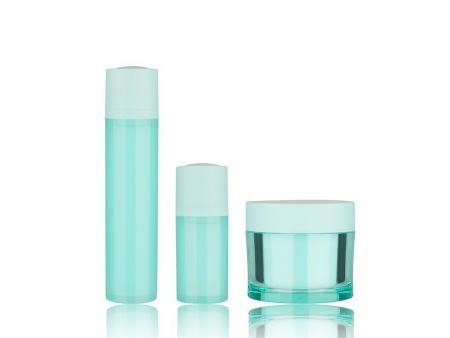 Set de pots cosmétiques airless en acrylique, PMMA-JS