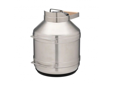 Growler isotherme / Réservoir de bière isotherme sous vide avec couvercle en bambou 4.7L