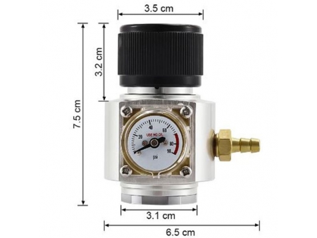 Régulateur CO2 commercial 90PSI pour bouteille de CO2 Sodastream (avec barrette 8mm)