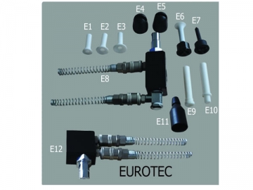 Pièces de pistolet de pulvérisation de poudre EUROTEC