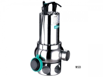 Pompe submersible pour eaux chargées en acier inoxydable WSD