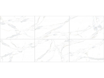 Carrelage imitation marbre - Calacatta Doré (Carrelage en porcelaine pour murs et sols, Carrelage d’intérieur, Carrelage de salle de bain)