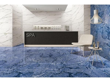 Carrelage imitation marbre - Azul Bahia  (Carrelage en céramique pour sol, Carrelage en céramique d’intérieur, Carrelage en céramique d’extérieur)