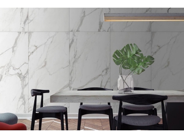 Dalle murale imitation marbre - Statuario Calacatta (Dalle murale, Dalle pour cuisine, Dalle d’intérieur, Dalle d’extérieur)