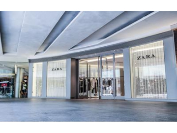 Carrelage imitation marbre dans un magasin Zara en Chine