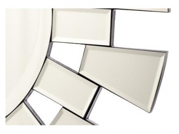 Miroir rond en verre cadre MDF - pour chambre à coucher