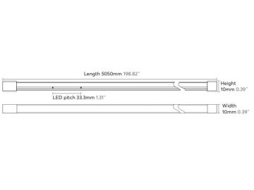 Néon LED flexible étanche à émission latérale IP67 4000K