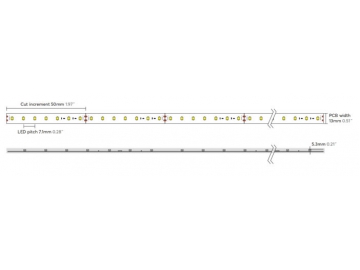 Ruban LED monocouleur SMD 2835 étanche IP65, 10m/20m/50m/100m