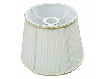 Cylindrique artisanal, abat-jour blanc plissé Modèle Numéro:DJL0504