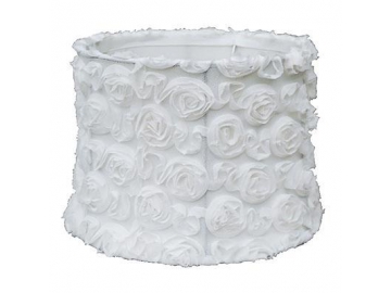 Abat-jour roses, blanc en soie Modèle Numéro:DJL0498
