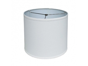 Abat-jour en lin de style cylindrique, blanc à ruban ModelNumber:DJL0536