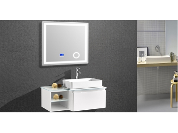 Meuble de salle de bain avec miroir lumineux LED IL1907L/R