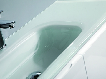 Meuble de salle de bain suspendu avec dessus de vanité en verre simple IL316
