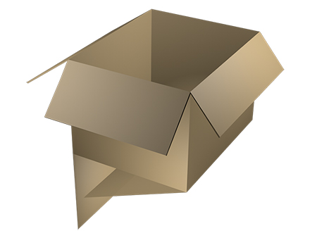 Boîte à rabat et boîte d’emballage en carton ondulé