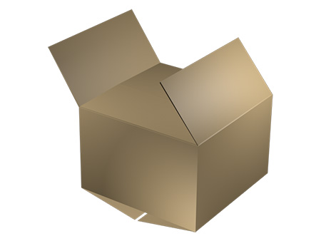 Boîte à rabat et boîte d’emballage en carton ondulé