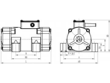 Vibrateur externe pour béton (avec moteur électrique monophasé)