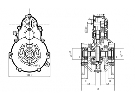 Réducteur à engrenages cylindriques / Motoréducteur / Réducteur de vitesse Série JS12