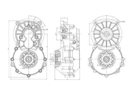 Réducteur à engrenages cylindriques / Motoréducteur / Réducteur de vitesse Série JS16