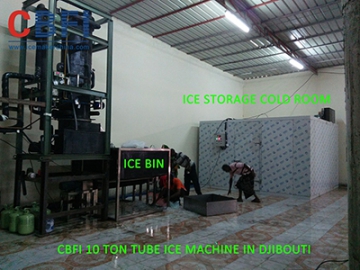 Usine de fabrication de glace en tube de 10 tonnes de CBFI à Djibouti