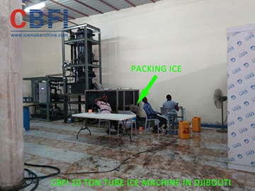 Usine de fabrication de glace en tube de 10 tonnes de CBFI à Djibouti