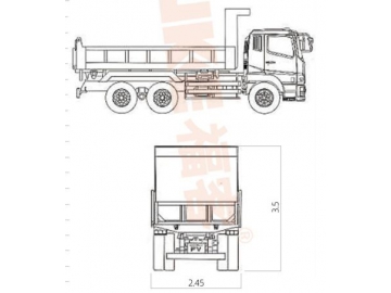 Camions bennes / Camion à benne basculante, FK6-160T