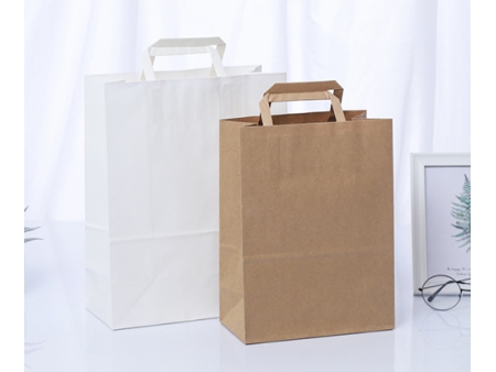 Équipement de fabrication de sacs en papier pour   Sac en papier à poignée plate et fond carré