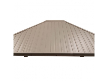 Gazebo en bois 12' x 10', avec toit en acier galvanisé