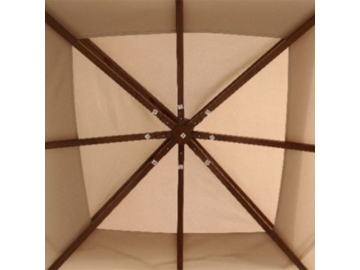 Gazebo à toit souple 10' x 10', avec poteaux en acier galvanisé et moustiquaire
