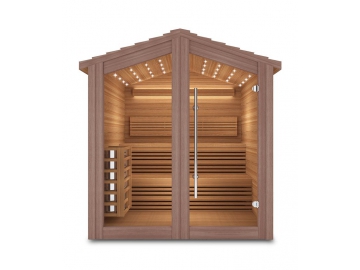 Sauna extérieur traditionnel pour 6 personnes, DX-7661