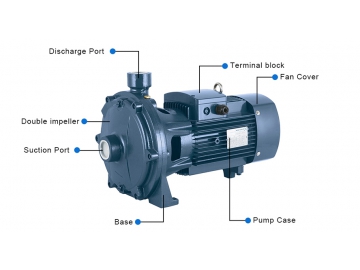 Pompe centrifuge à double turbine Série P2C (orifice taraudé, haute pression)