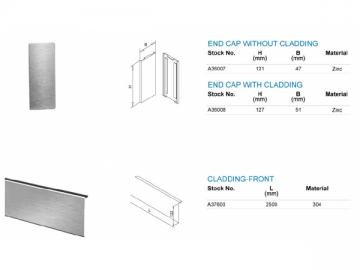 Profil aluminium d'encadrement pour verre léger 17,52-21,52mm