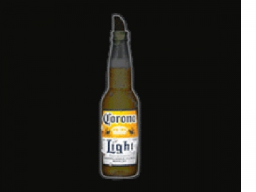 Panneau lumineux LED animé en forme de bouteille