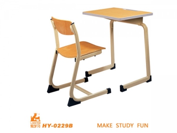 Table et chaise simple pour école