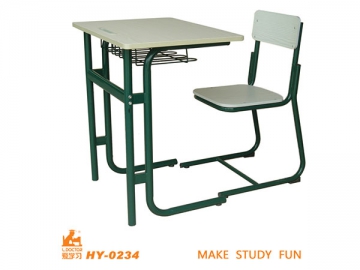 Table et chaise simple pour école