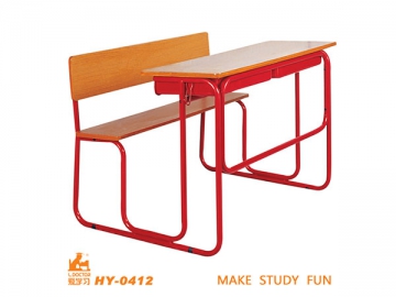 Table et chaise double pour école