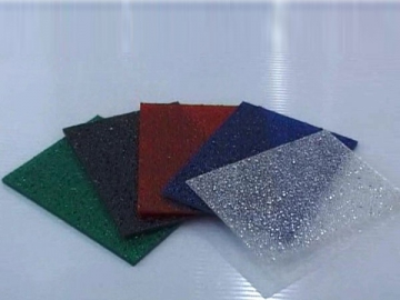 Plaque polycarbonate granité