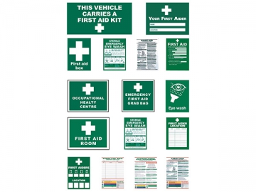 Etiquettes et pancartes à usage médical