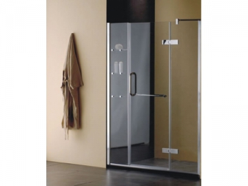 Cabine de douche<small>(avec porte à charnières)</small>