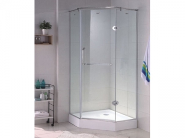 Cabine de douche<small>(avec porte à charnières)</small>