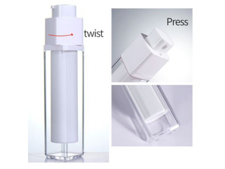Flacon vaporisateur airless blanc, PMMA-JS
