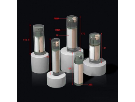 Flacon airless à double compartiment,  PMMA-JS