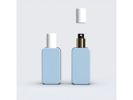 Flacon en verre rectangulaire bleu