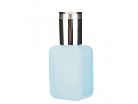 Flacon en verre rectangulaire bleu