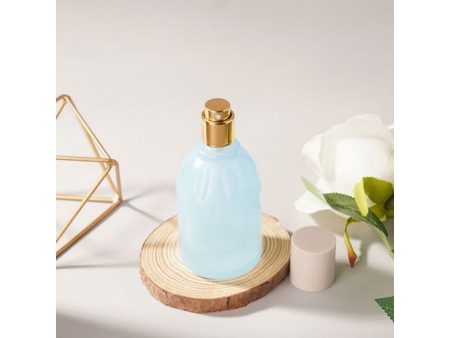 Flacon de parfum ovale bleu
