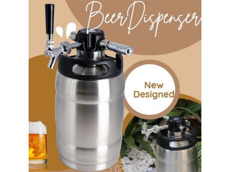 Fût à bière pression isolé sous vide en acier inoxydable 5L avec Tête de tirage