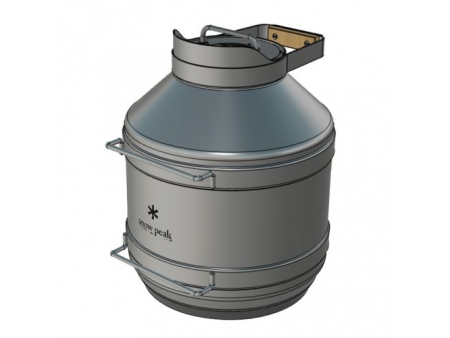 Growler isotherme / Réservoir de bière isotherme sous vide avec couvercle en bambou 4.7L