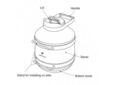 Growler isotherme / Réservoir de bière isotherme sous vide avec couvercle en bambou 4.7L