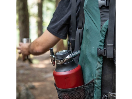 Growler isotherme sous vide à double paroi avec système de tirage au CO2 1.9L
