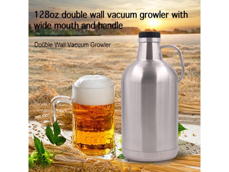 Bouteille isotherme à double paroi avec bouchon à visser 3.78L