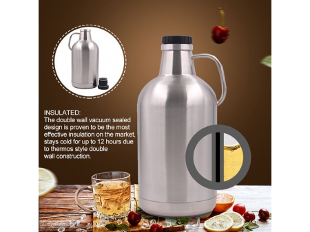 Bouteille isotherme à double paroi avec bouchon à visser 3.78L